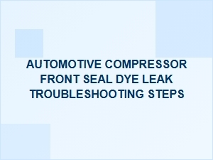 Identifying Automotive Compressor Front Seal Leaks